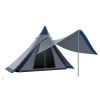 Outsunny 15.4'x15.4'x8.5' Teepee Tent, Waterproof Camping Tent with Porch Area, Floor and Carry Bag, for 2-3 Person Outdoor Backpacking Camping Hiking