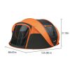 5-8 Person Black + Orange Pop-Up Camping Boat Tent