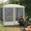 Outsunny Pop Up Camping Canopy Gazebo Screen Shelter Tent with Single Person Easy Set-Up, Ventilating Mesh