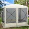 Outsunny Pop Up Camping Canopy Gazebo Screen Shelter Tent with Single Person Easy Set-Up, Ventilating Mesh