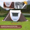 2 Person White Brown Pop Up Camping Tent