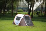 2 Person White Brown Pop Up Camping Tent