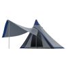 Outsunny 15.4'x15.4'x8.5' Teepee Tent, Waterproof Camping Tent with Porch Area, Floor and Carry Bag, for 2-3 Person Outdoor Backpacking Camping Hiking