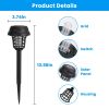 4 Pack Solar Powered Mosquito Zapper Outdoor Insect Killer Torch Waterproof Bug Zapper with UV Light White Light for Yard Garden Farm Patio