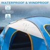 SUV Camping Tent, Outdoor SUV Tent with Double Doors for 5 Person, Waterproof PU2000mm Double Layer Tent for Outdoor Travel, Blue & Gray