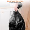 4 Rolls Black Garbage Bags 6.18 Gallons Unscented Disposable Trash Bags Portable Leak Resistant Trash Can Liners for Bathroom Office Kitchen Bedroom C