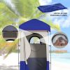 Outsunny Portable Shower Tent, Privacy Shelter, Camping Dressing Changing Tent Room with Solar Shower Bag, Floor and Carrying Bag, Blue