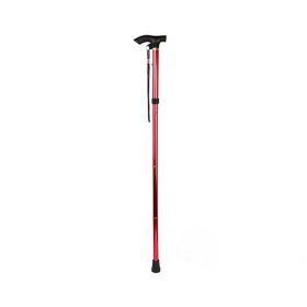 Anti-Slip Adjustable Folding Travel Hiking Walking Stick (Color: Red, Type: Walking Stick)